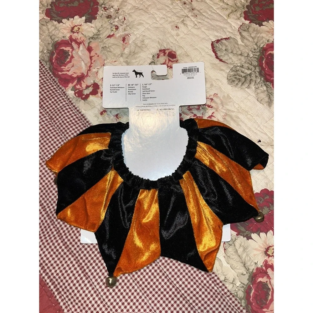 Halloween /fall  Dog Jester Collar Costume  Large
